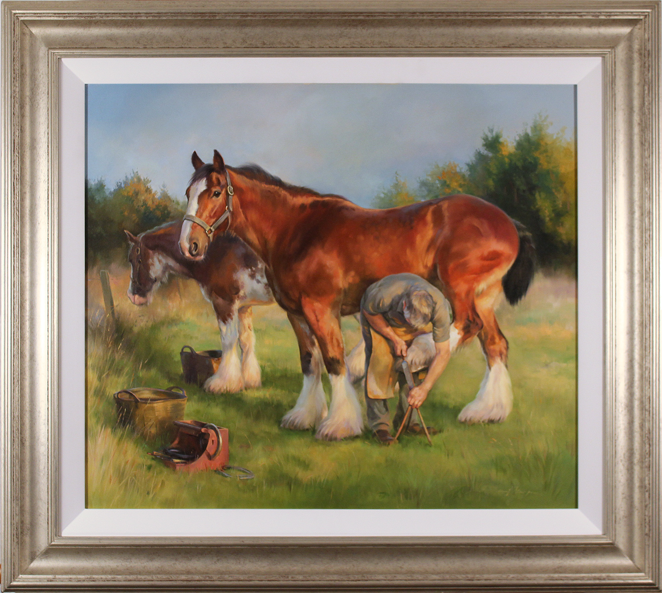 Jacqueline Stanhope, Original oil painting on canvas, The Farrier