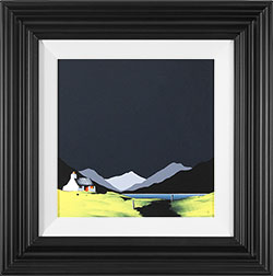 Jay Nottingham, Original oil painting on panel, Lakefront Cottage  Medium image. Click to enlarge