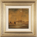 Jay Nottingham, Original oil painting on panel, Moonlight Mooring Medium image. Click to enlarge