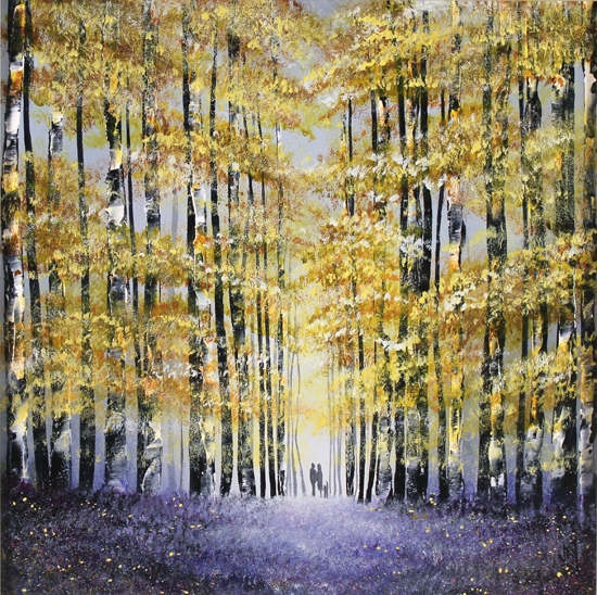 Jay Nottingham, Original oil painting on panel, Springtime Stroll