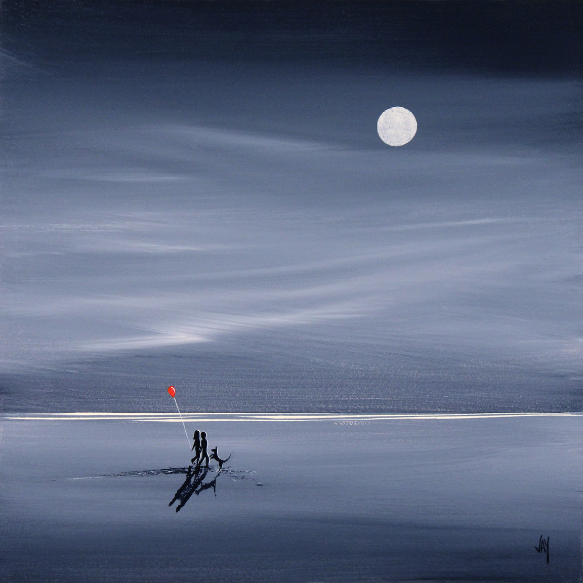 Jay Nottingham, Signed limited edition print, Moonlight Stroll