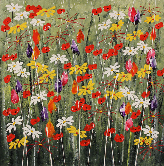 Jay Nottingham, Original oil painting on panel, Flower Power
