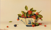 Johannes Eerdmans, Original oil painting on panel, Berries