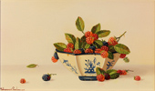 Johannes Eerdmans, Original oil painting on panel, Berries Medium image. Click to enlarge