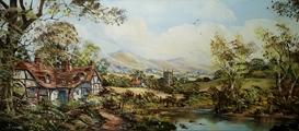 John Corcoran, Original oil painting on canvas, British landscape Medium image. Click to enlarge