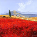 John Horsewell, Original acrylic painting on board, Provence Medium image. Click to enlarge