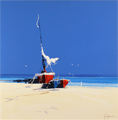 John Horsewell, Original acrylic painting on board, Azure Shores Medium image. Click to enlarge