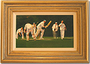 John Haskins, Original oil painting on panel, Cricket