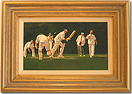 John Haskins, Original oil painting on panel, Cricket Medium image. Click to enlarge