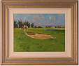 John Haskins, Original oil painting on panel, Golf Medium image. Click to enlarge