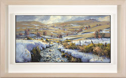 Julian Mason, Original oil painting on canvas, Last Days of Winter, Clough Brook Medium image. Click to enlarge