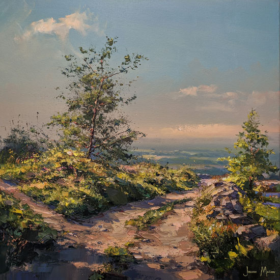 Julian Mason, Original oil painting on canvas, May on the Gritstone Trail