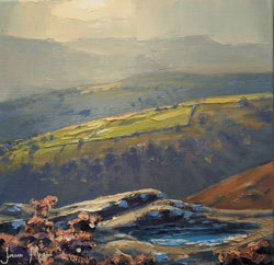 Julian Mason, Original oil painting on canvas, Grouse Pool, Derwent Edge Medium image. Click to enlarge