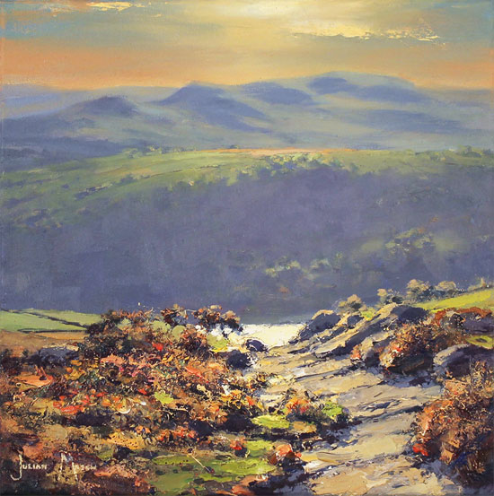 Julian Mason, Original oil painting on canvas, Moorland Dusk