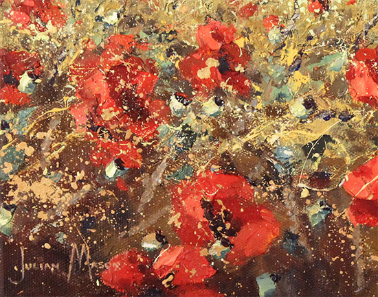 Julian Mason, Original oil painting on canvas, Poppy Fields Signature image. Click to enlarge