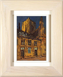Julian Mason, Original oil painting on panel, Minster Yard Medium image. Click to enlarge