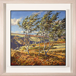 Julian Mason, Original oil painting on canvas, Silver on Froggatt Edge Medium image. Click to enlarge