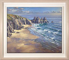 Julian Mason, Original oil painting on canvas, Porthcurno Medium image. Click to enlarge