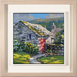 Julian Mason, Original oil painting on canvas, Outbuildings at Buckden Medium image. Click to enlarge