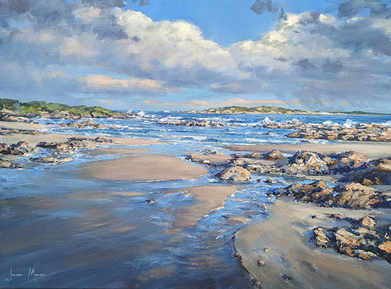 Julian Mason, Original oil painting on canvas, The Atlantic at Tiree