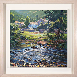 Julian Mason, Original oil painting on canvas, The River Wharfe at Buckden, Yorkshire Medium image. Click to enlarge