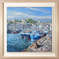 Julian Mason, Original oil painting on canvas, Rest Day at Anstruther, Scotland Medium image. Click to enlarge