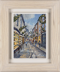 Julian Mason, Original oil painting on canvas, The Shambles at Christmas
