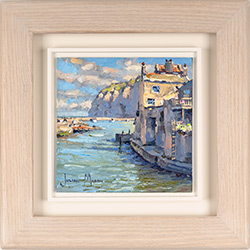 Julian Mason, Original oil painting on panel, Cowbar Bank, Staithes Medium image. Click to enlarge