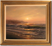 Juriy Ohremovich, Original oil painting on canvas, Evening Beach