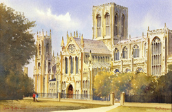 Ken Burton, Watercolour, York Minster Medium image. Click to enlarge