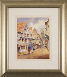 Ken Burton, Watercolour, Low Petergate, York Medium image. Click to enlarge