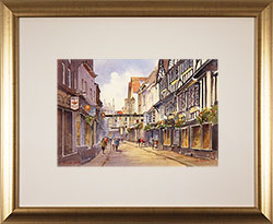 Ken Burton, Watercolour, Stonegate, York Medium image. Click to enlarge