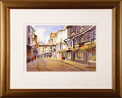 Ken Burton, Watercolour, Stonegate, York Medium image. Click to enlarge