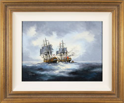 Ken Hammond, Original oil painting on canvas, Cannons Blazing Medium image. Click to enlarge