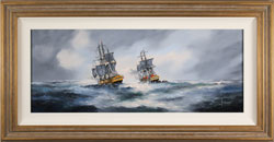 Ken Hammond, Original oil painting on canvas, A Direct Hit Medium image. Click to enlarge