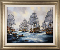Ken Hammond, Original oil painting on canvas, Battle of Trafalgar Medium image. Click to enlarge
