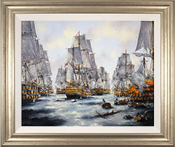 Ken Hammond, Original oil painting on panel, The Battle of Trafalgar Medium image. Click to enlarge