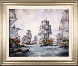Ken Hammond, Original oil painting on panel, The Battle of Trafalgar Medium image. Click to enlarge