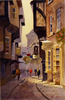 Ken Burton, Watercolour, The Shambles, York Medium image. Click to enlarge