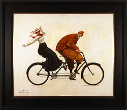 Lee Fearnley, Original oil painting on panel, Free Ride