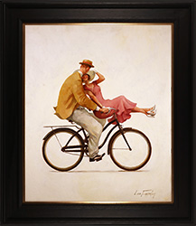 Lee Fearnley, Original oil painting on panel, Third Wheel