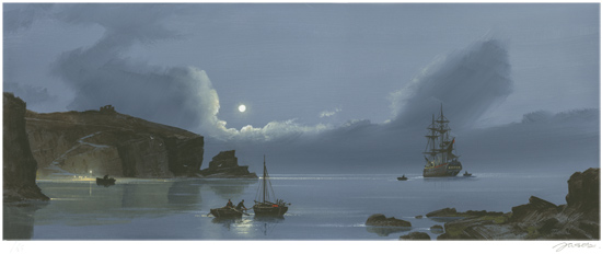 Les Spence, Signed limited edition print, Smuggler's Bay
