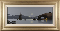 Les Spence, Original oil painting on canvas, Midnight Mooring Medium image. Click to enlarge