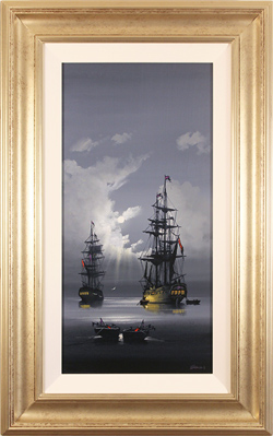Les Spence, Original oil painting on canvas, A Smuggler's Welcome Medium image. Click to enlarge