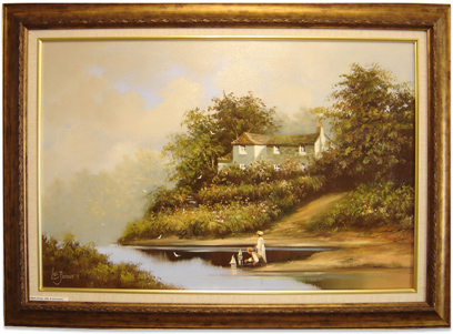 Les Parson, Original oil painting on canvas, Country Scene