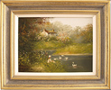 Les Parson, Original oil painting on canvas, Country Scene Medium image. Click to enlarge