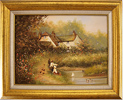 Les Parson, Original oil painting on canvas, Country Scene Medium image. Click to enlarge