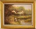 Les Parson, Original oil painting on canvas, Country Scene