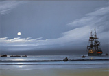 Les Spence, Original oil painting on canvas, Midnight Run Medium image. Click to enlarge