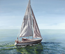 Linda Monk, Original oil painting on canvas, Out to Sea Medium image. Click to enlarge